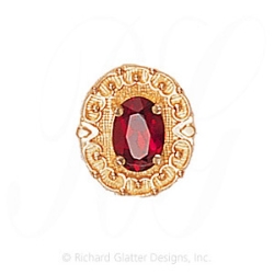 GS444 G - 14 Karat Gold Garnet Slide 